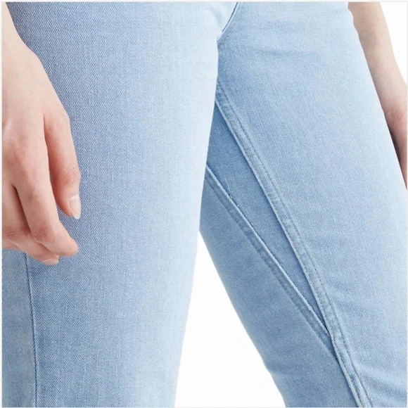 NWT DUER Women's High Rise Taper Denim Pant in Light Bleach 27" x 27" - Picture 5 of 10